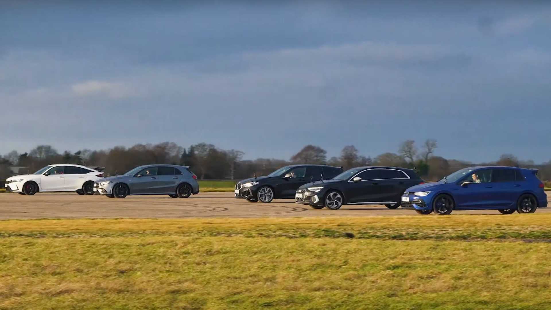 Can the Honda Civic Type R FL5 Win Against Hot Hatch AWD In Drag Race?