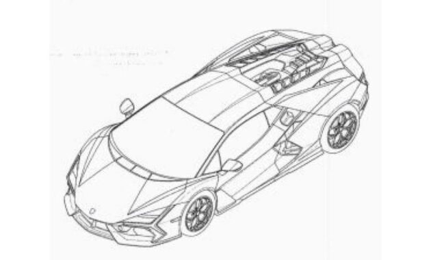 El Lamborghini Aventador de reemplazo muestra un estilo salvaje en las patentes de diseño