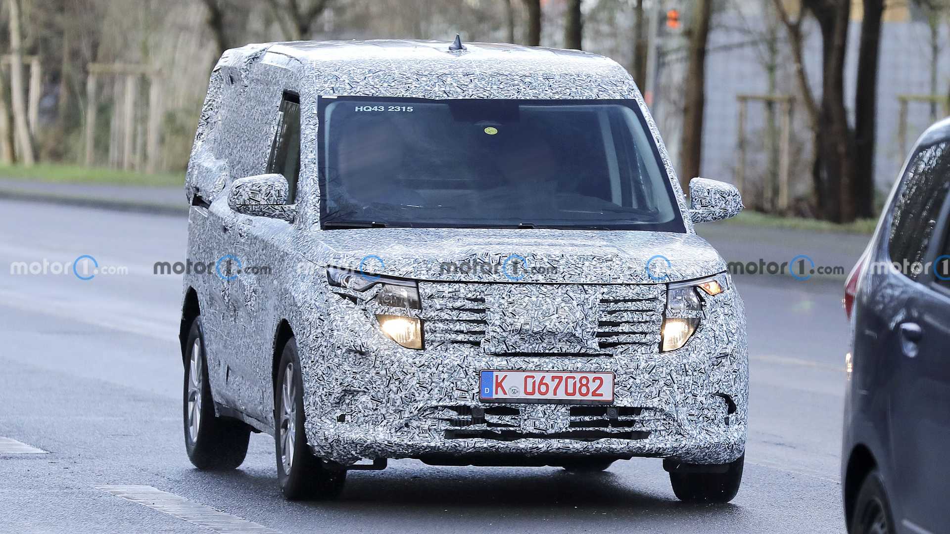 Ford Transit Courier spied for the first time with production bodywork