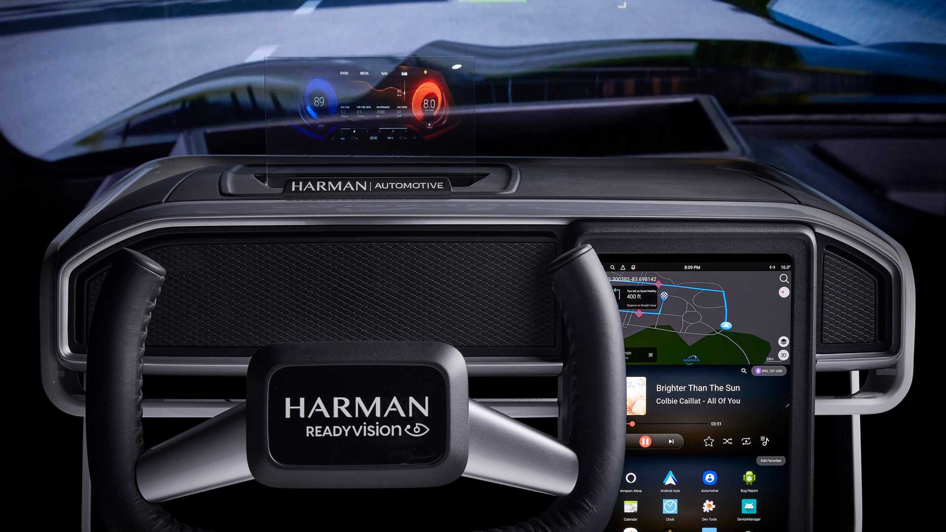 Harman Ready Vision Is A Head-Up Augmented Reality Display Debuting at CES