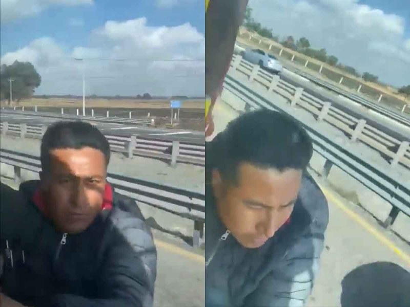 MX: Subject tries to rob a truck and is left hanging from the vehicle in Puebla-Orizaba (+VIDEO)