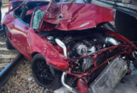 Mechanic crashes Toyota Supra Mk4 against a train while doing a test drive (+ Images and video)