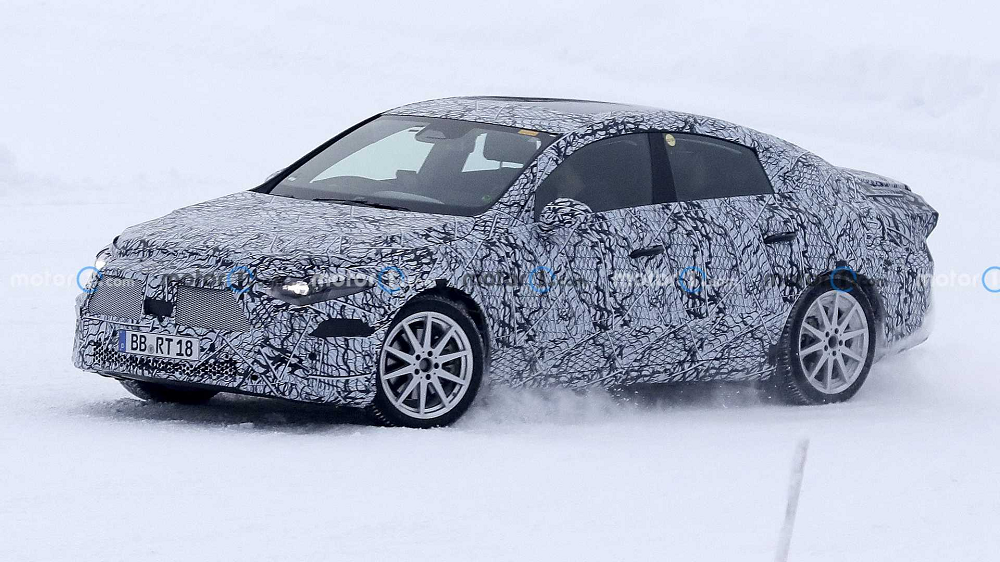 Mercedes EQA Sedan spied with camouflage during winter tests (+ Images)