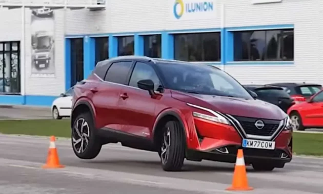 Moose test of the Nissan Qashqai (+Video)