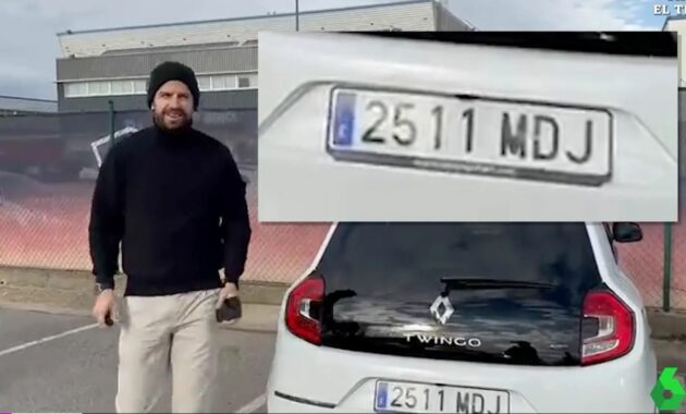 Piqué's Twingo would have a message dedicated to Shakira on the plaque
