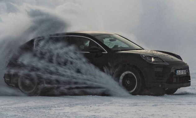 Porsche Macan EV 2024 Presents New Shock Absorbers, 22 Inch Wheels