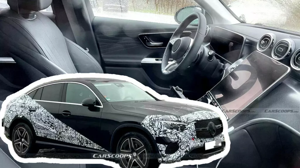 Spy Images Show Final Review Of 2024 Mercedes GLC Coupe Revealing Interior
