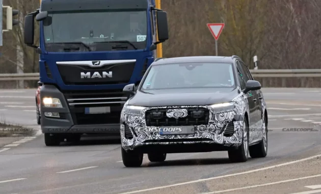 Spy images of the renewed Audi Q7 that would debut in 2024