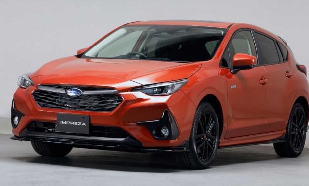 The 2024 Subaru Impreza with STI parts and Sunblaze Pearl paint is presented at the Tokyo Motor Show (+ Images)