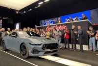 The first unit of what promises to be the last pure muscle car has been auctioned, and they have paid almost half a million euros