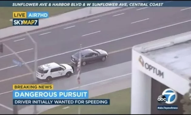 USA: California Highway Patrol ends chase with perfect PIT maneuver