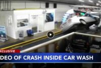 Uncontrolled vehicle flips inside the car wash (+ Video)