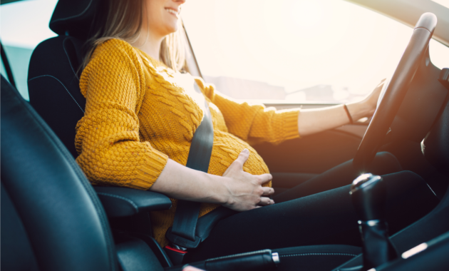 Up to what month can a pregnant woman drive