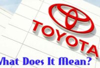 What do the Toyota model names mean?