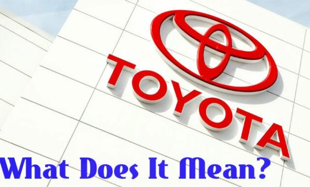 What do the Toyota model names mean?