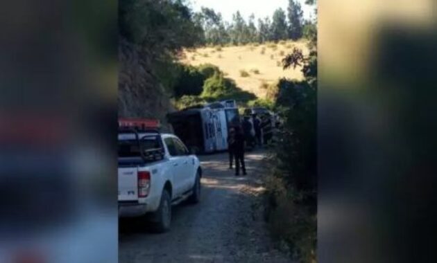Chile: Tanker truck overturns when going to control forest fire in Angol