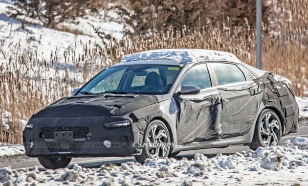 First spy images of the 2025 Hyundai Elantra