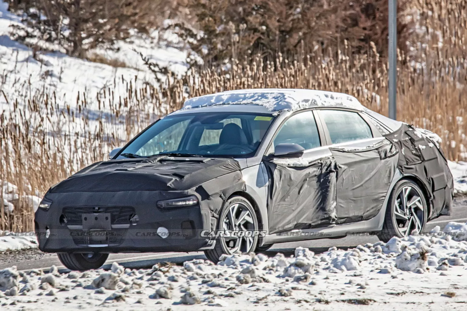 First spy images of the 2025 Hyundai Elantra