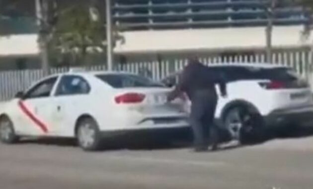 Spain: Taxi driver takes a crutch out of the trunk and hits a driver in a traffic fight (+VIDEO)
