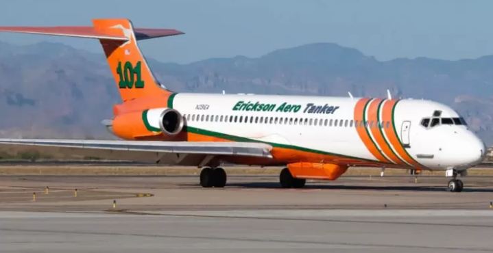 The Aero Tanker plane arrives in Chile to fight forest fires