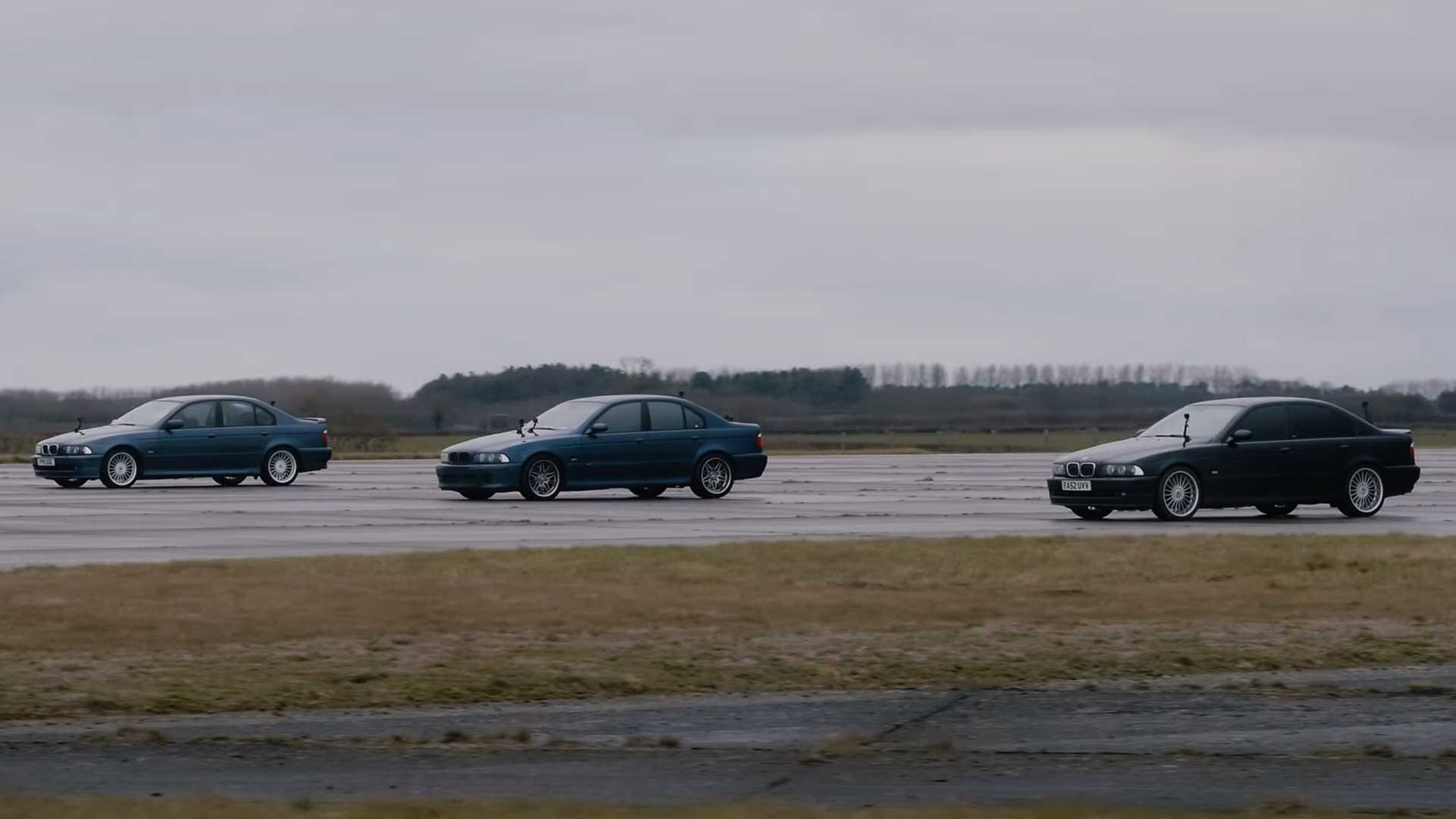 Watch BMW M5 E39 Battle Alpina B10 V8 And B10 V8S In A Close Pull Race